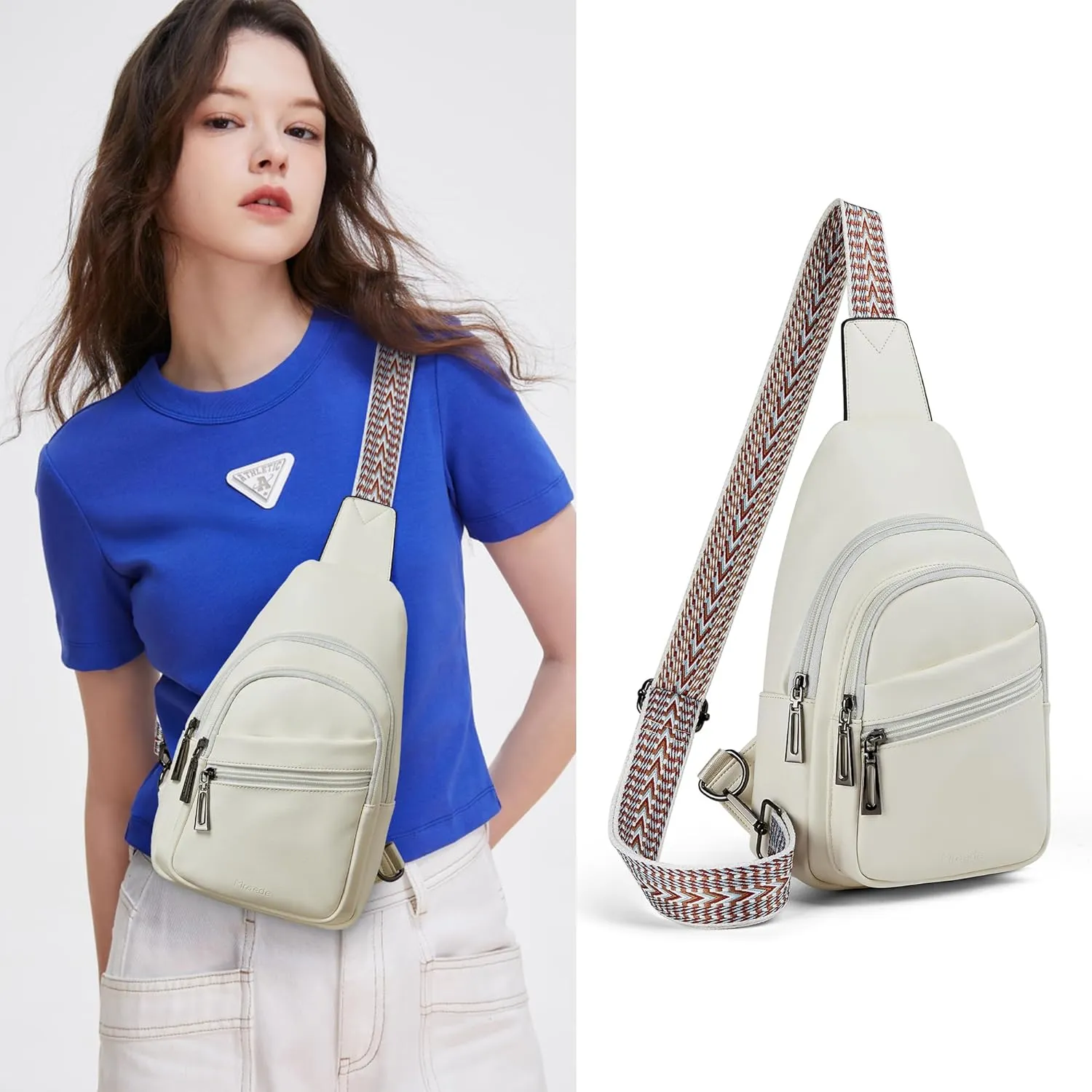 Sling Bag Crossbody Bags for Women for Travel, 3.5 x 10.5 x 6(L x H x W),Adjustable Straps 22.5 to 44 inch