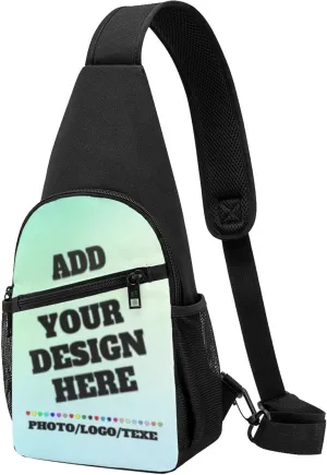 Sling Bag Custom bag Customized Chest Bag For Men Women Customize Image Logo Text Sling Shoulder Backpack