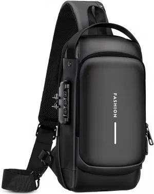 Sling Bag for Men | Anti-theft Crossbody Bag - PU Leather Crossbody Shoulder Bag - Chest Bag for Daily use