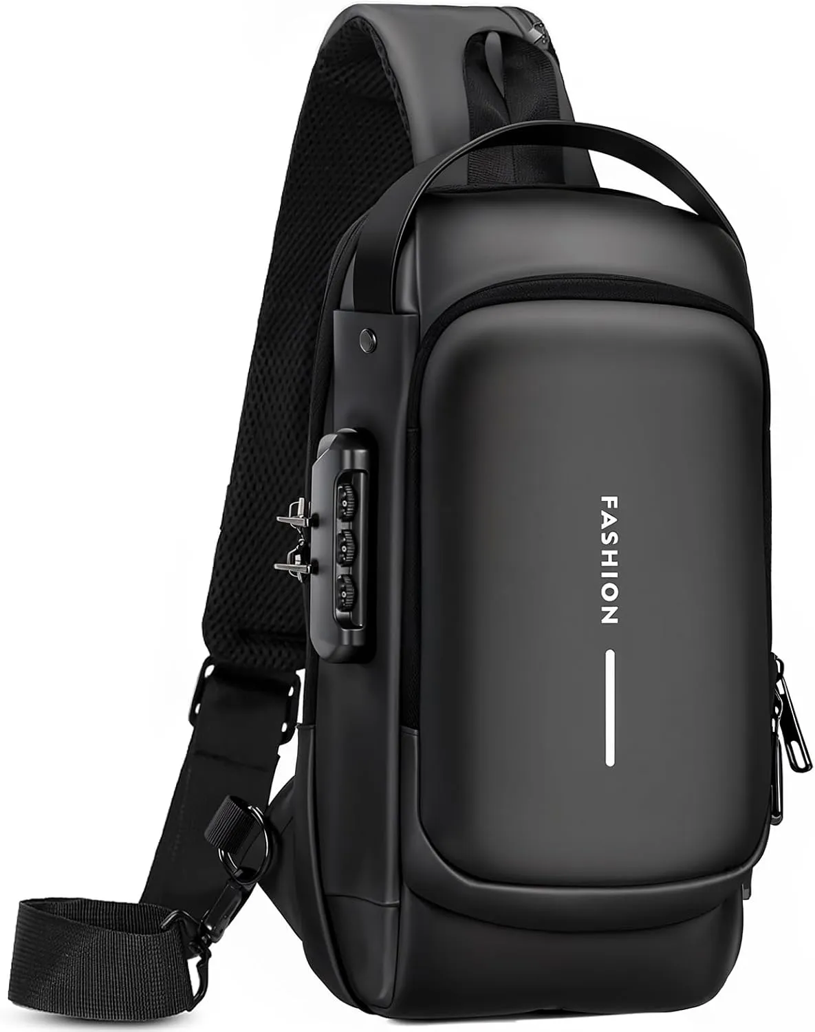 Sling Bag for Men | Anti-theft Crossbody Bag - PU Leather Crossbody Shoulder Bag - Chest Bag for Daily use