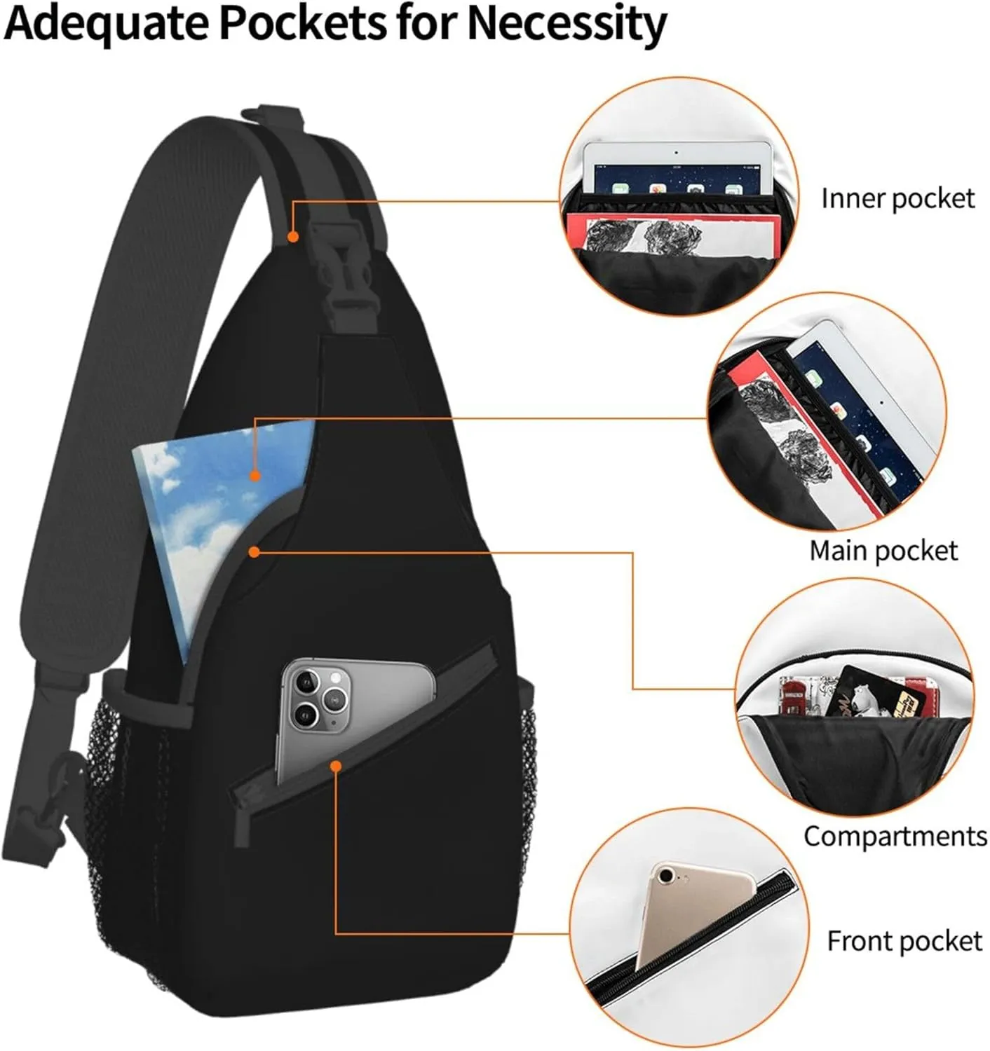 Sling Bag for Women Crossbody Backpack Shoulder Chest Bag for Travel Hiking Gym