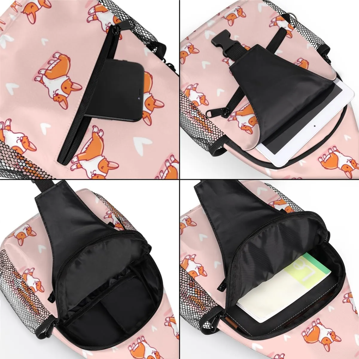 Sling Bag for Women Men Chest Shoulder Backpack Multipurpose Crossbody Bag Lightweight Travel Hiking Daypack