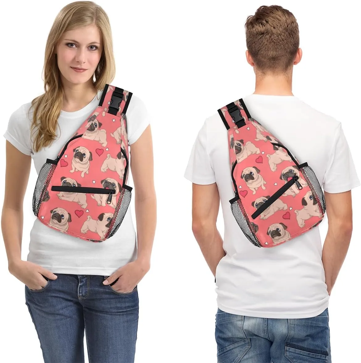 Sling Bag for Women Men Chest Shoulder Backpack Multipurpose Crossbody Bag Lightweight Travel Hiking Daypack