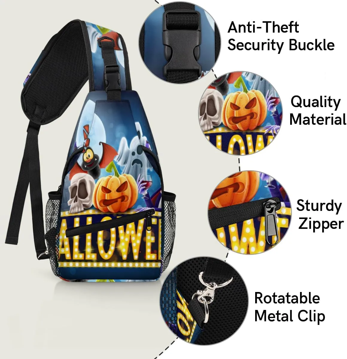 Sling Bag for Women Men Chest Shoulder Backpack Multipurpose Crossbody Bag Lightweight Travel Hiking Daypack