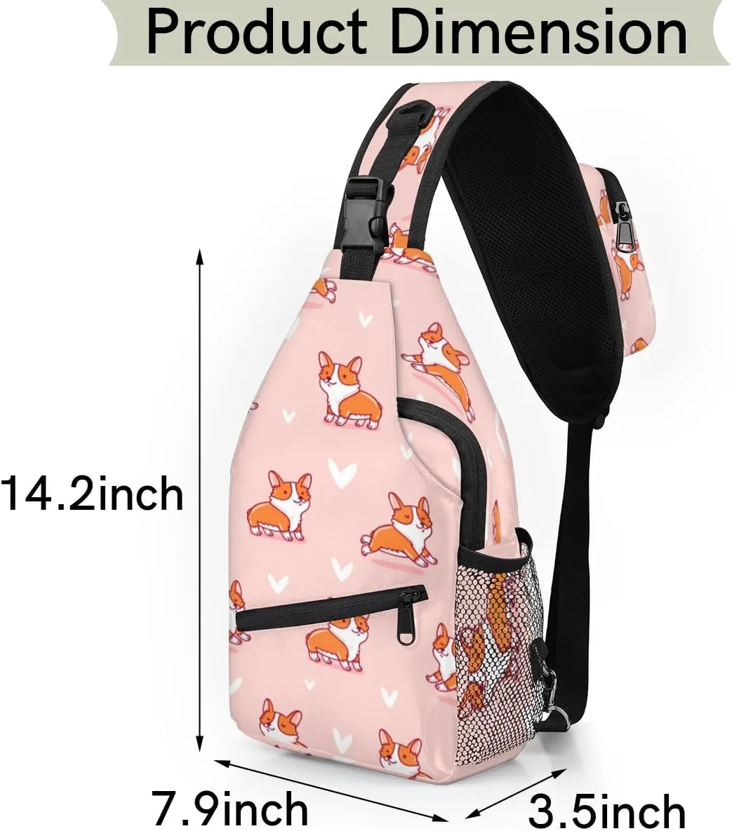 Sling Bag for Women Men Chest Shoulder Backpack Multipurpose Crossbody Bag Lightweight Travel Hiking Daypack