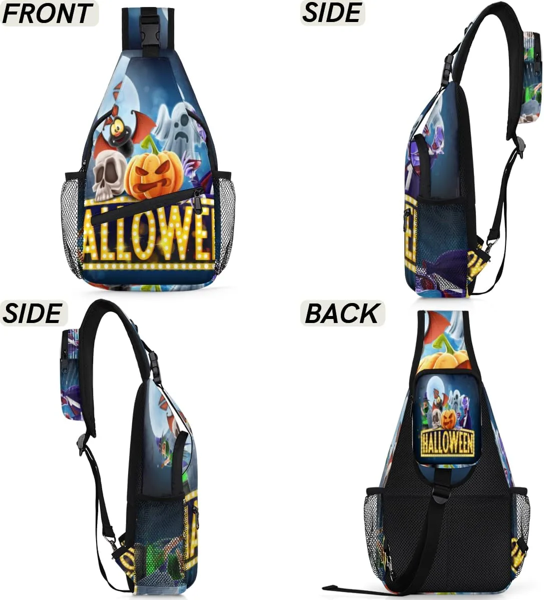 Sling Bag for Women Men Chest Shoulder Backpack Multipurpose Crossbody Bag Lightweight Travel Hiking Daypack