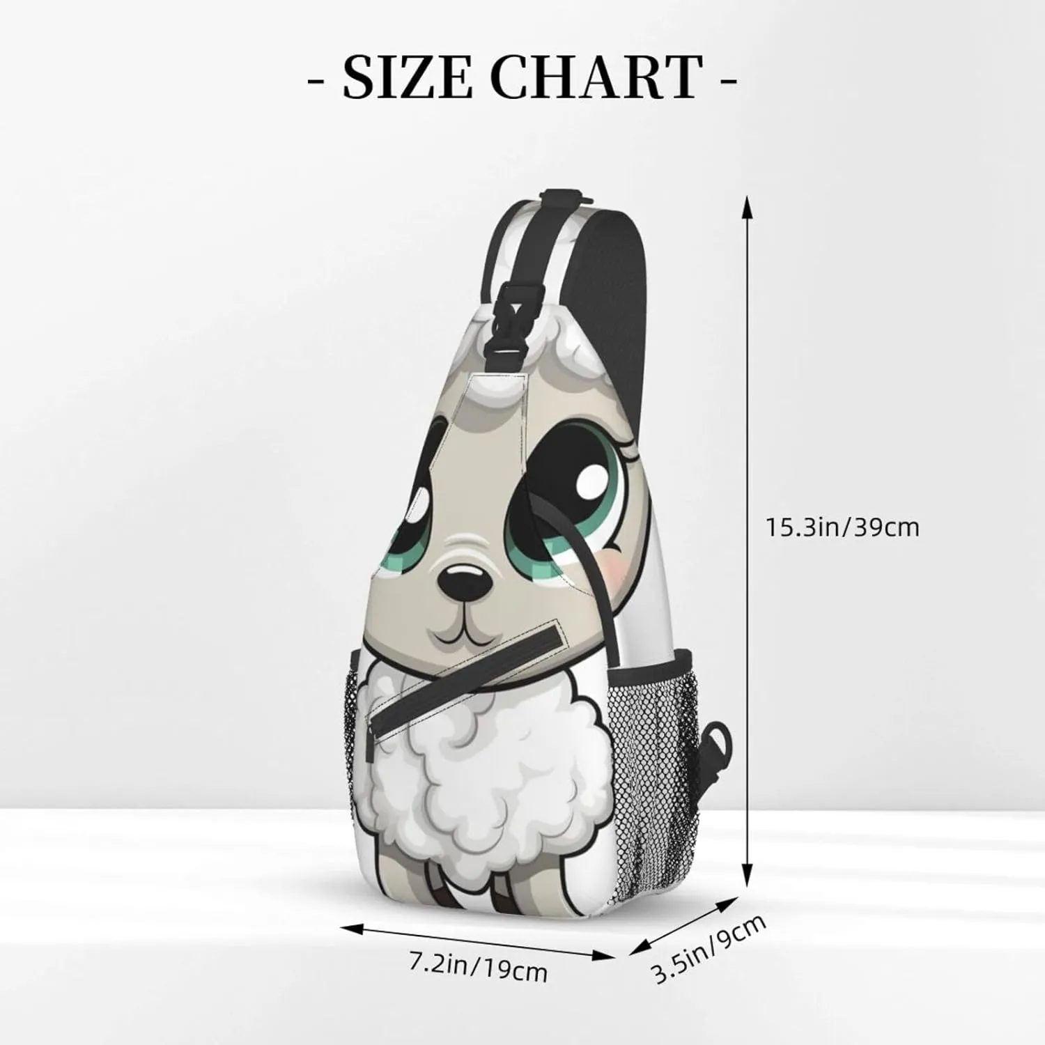 Sling Bag for Women Men Crossbody Bag Small Sling Backpack Lamb Chest Bag Hiking Daypack