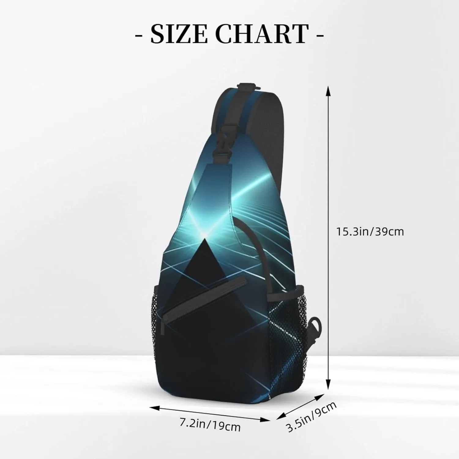 Sling Bag for Women Men Crossbody Bag Small Sling Backpack Precise Lines Chest Bag Hiking Daypack