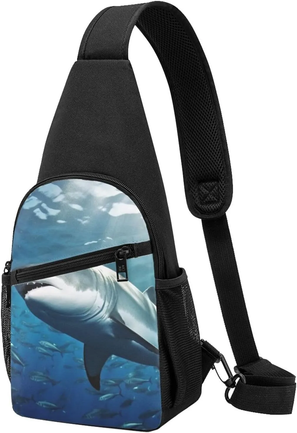 Sling Bag for Women Men Crossbody Shoulder Bag Fish in Underwater Chest Bag Small Sling Backpack Daypack Fanny Packs