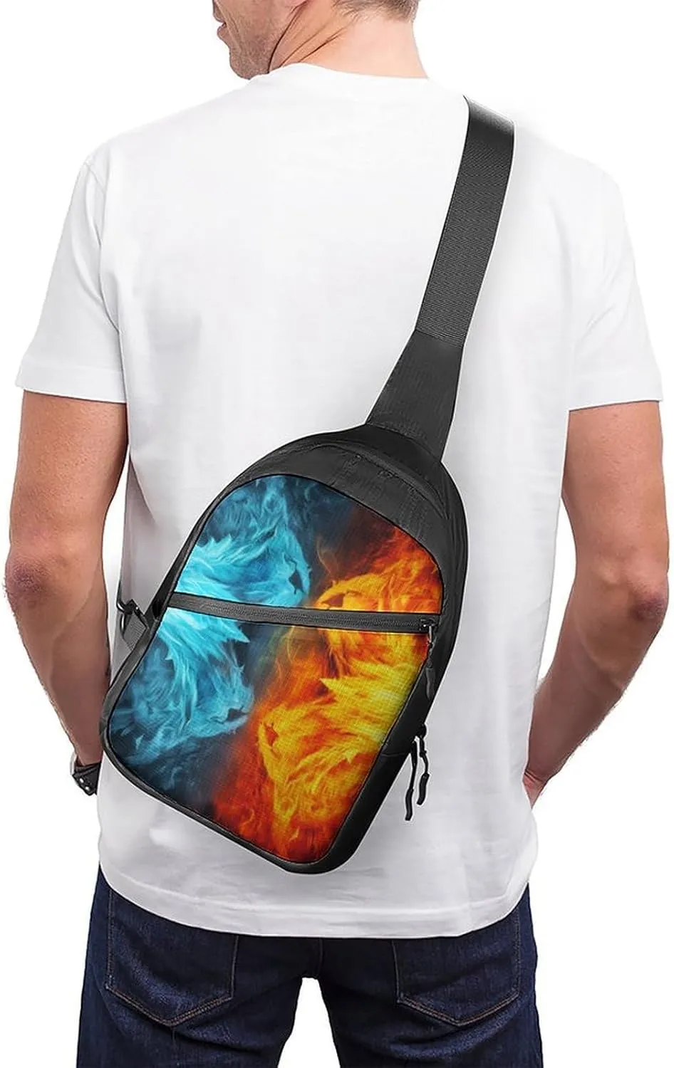 Sling Bag for Women Men Crossbody Sling Backpack Colored Pencils Chest Bags Shoulder Backpack Travel Hiking Daypack