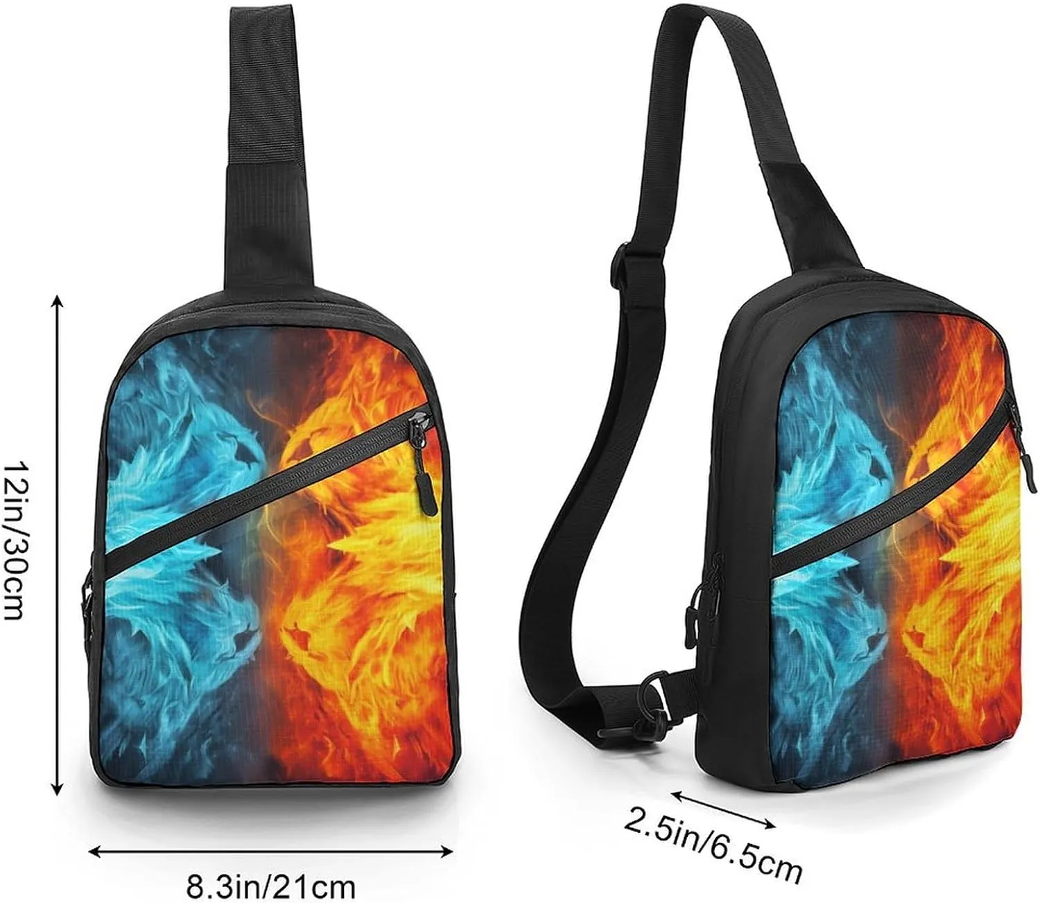 Sling Bag for Women Men Crossbody Sling Backpack Colored Pencils Chest Bags Shoulder Backpack Travel Hiking Daypack