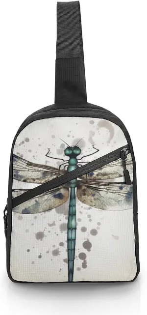 Sling Bag for Women Men Daypack Modern Dragonfly Chest Bag Crossbody Backpack for Hiking Travel