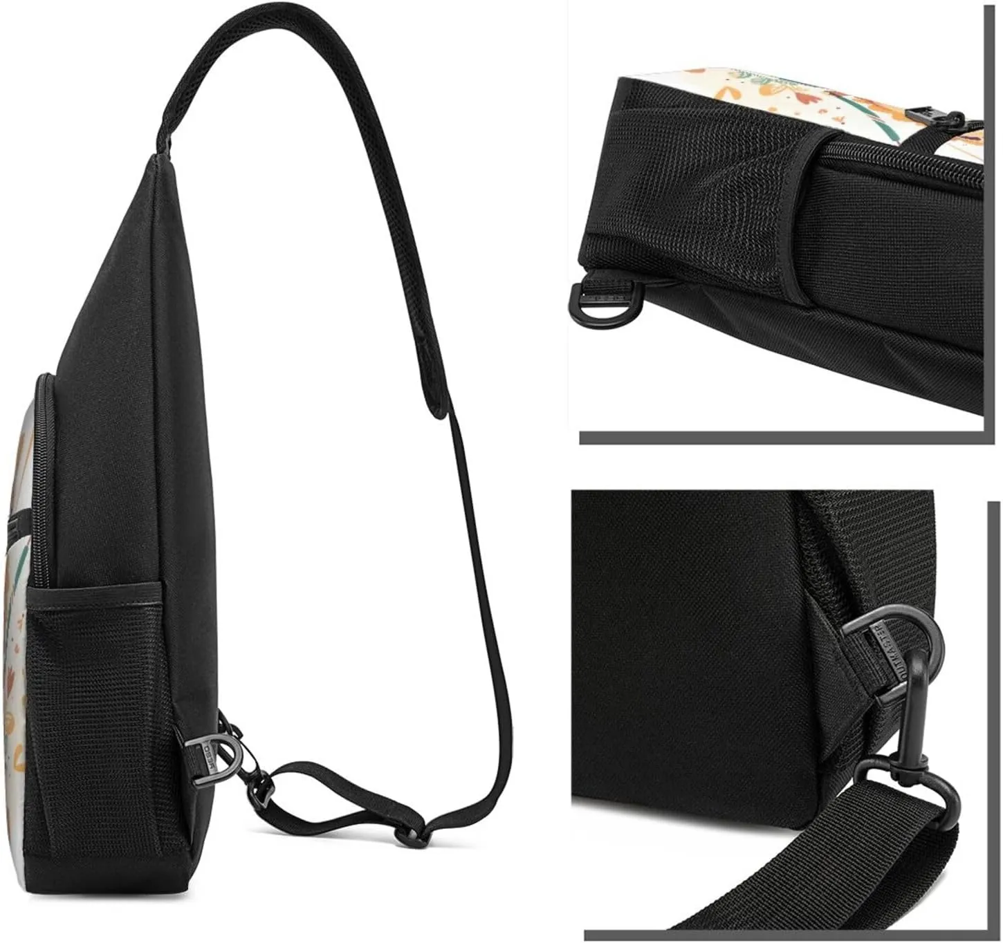 Sling bag for Women Men Trendy Sling Bakpack Casual Chest Bag Lion Holding Something Fanny Pack for Travel Hiking