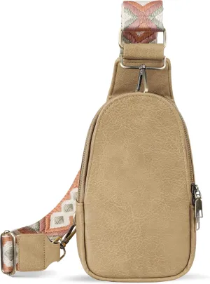 Sling Bag for Women PU Leather Sling Bag Small Crossbody Sling Backpack Multipurpose Chest Bag for Women Cycling