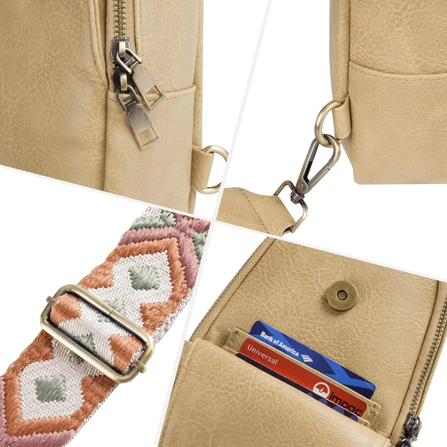 Sling Bag for Women PU Leather Sling Bag Small Crossbody Sling Backpack Multipurpose Chest Bag for Women Cycling