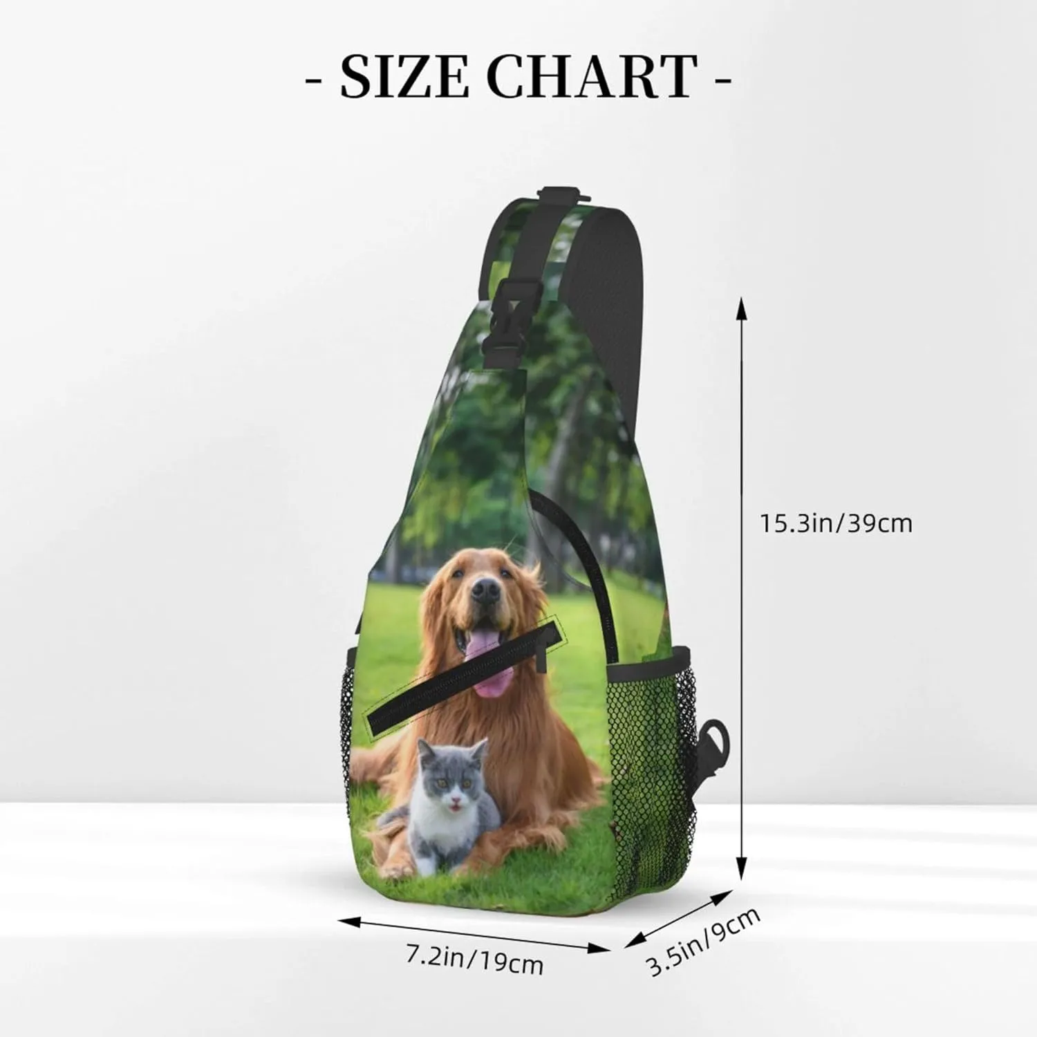 Sling Bag - Personalized Crossbody Bags for Men & Women - Customize Image, Logo or Text - Sling Shoulder Backpack