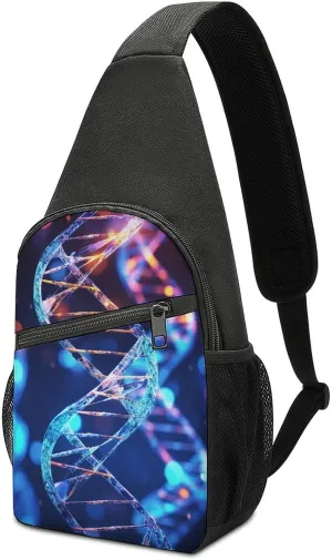 Sling Bags DNA Genetic Helix Chest Bag for Men Women Shoulder Bag for Travel Sport Chest Pack