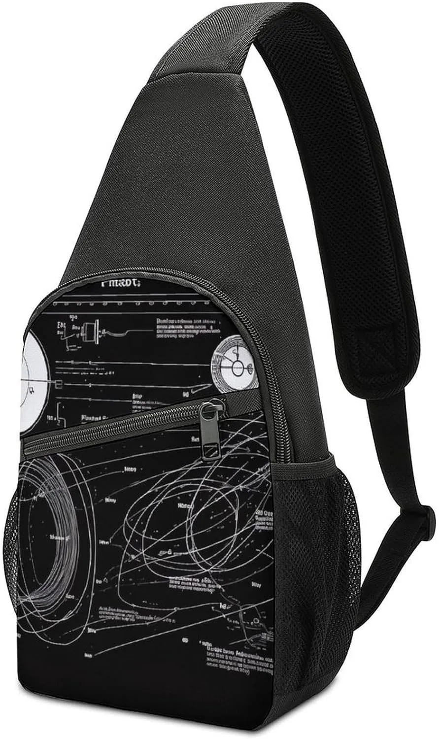 Sling Bags Physics Print Crossbody Bag for Women Men Cross Body Bag for Travel Hiking Shopping