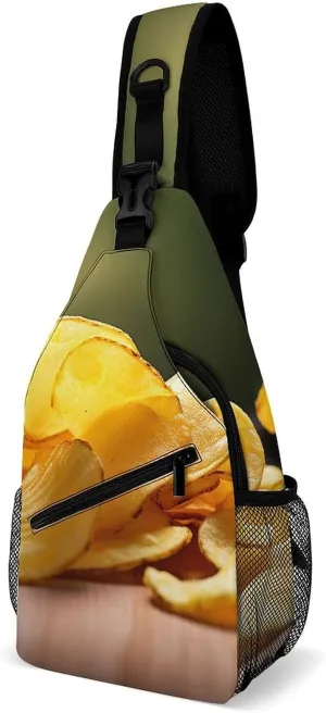 Sling Bags Potato Chips Chest Bag for Men Women Shoulder Bag for Travel Sport Chest Pack