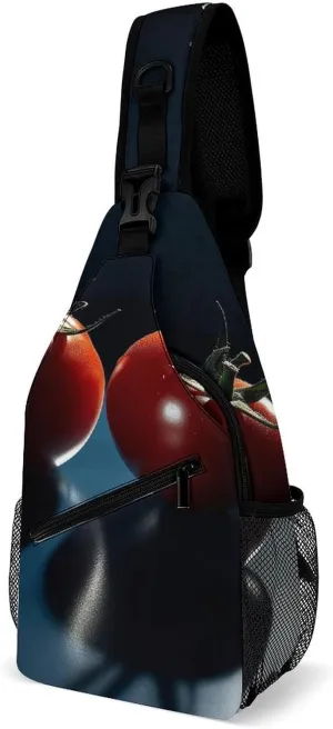 Sling Bags Tomatoes on The Table Crossbody Bag for Women Men Cross Body Bag for Travel Hiking Shopping