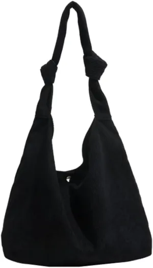 Slouchy Corduroy Tote Bag for Women Baggy Shoulder Bag Large Hobo Bag Retro Carryall Bag Everything Tote Office Tote