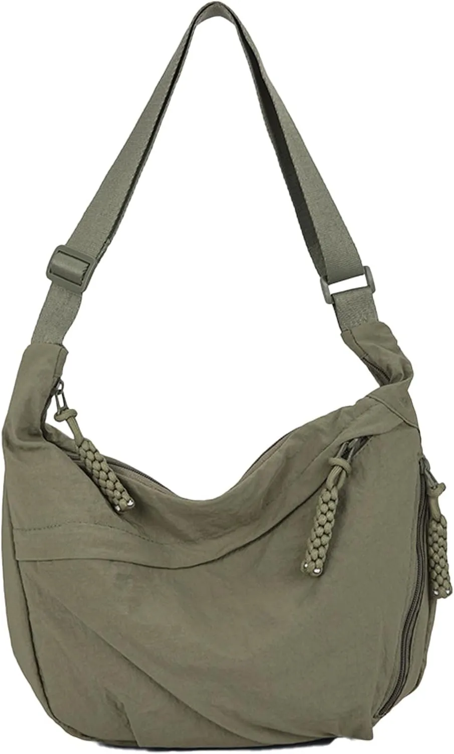Slouchy Dumpling Bag，Nylon Crossbody Bags ，Crescent Bag for Women Men，Crossbody Bag ，Hobo Bag for Women Men