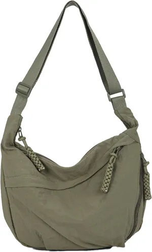 Slouchy Dumpling Bag，Nylon Crossbody Bags ，Crescent Bag for Women Men，Crossbody Bag ，Hobo Bag for Women Men