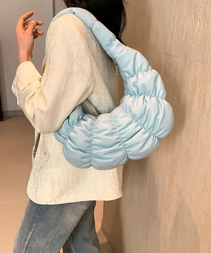 Slouchy Hobo Bags for Women Quilted Shoulder Bags for Women Lightweight Cloud Bag Retro Carryall Bag Handbags 2024