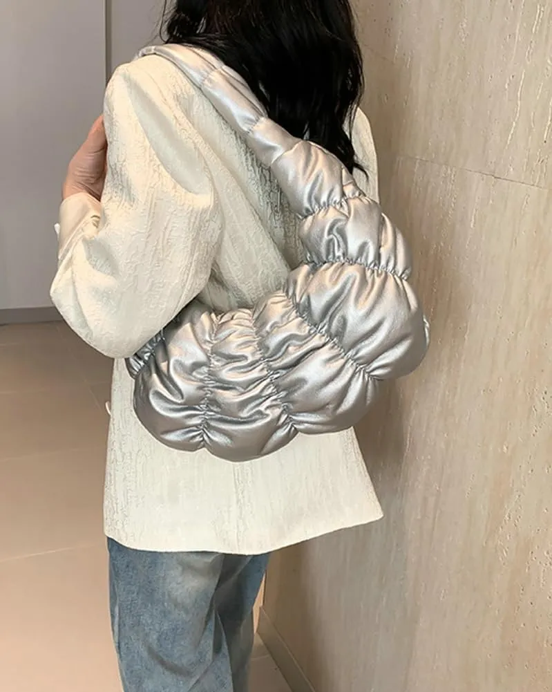 Slouchy Hobo Bags for Women Quilted Shoulder Bags for Women Lightweight Cloud Bag Retro Carryall Bag Handbags 2024