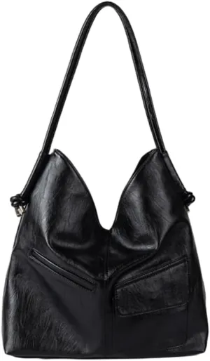 Slouchy Hobo Bags for Women Soft PU Leather Shoulder Bag Large Crossbody Purse Ladies Top Handle Work Travel Tote Handbag