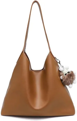 Slouchy Hobo Bags for Women Soft Vegan Leather Shoulder Handbag Large Slouchy Tote Purses for Work Travel