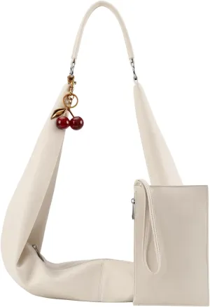 Slouchy Hobo Bags for Women Soft Vegan Leather Sling Bag Designer Shoulder Purses Top Handle Handbag with Small Purse