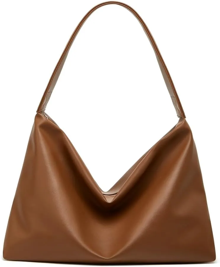 Slouchy Hobo Purses Women 2025 Trendy Spring Soft PU Leather Shoulder Bag Satchel Tote Handbags Travel Work Purse