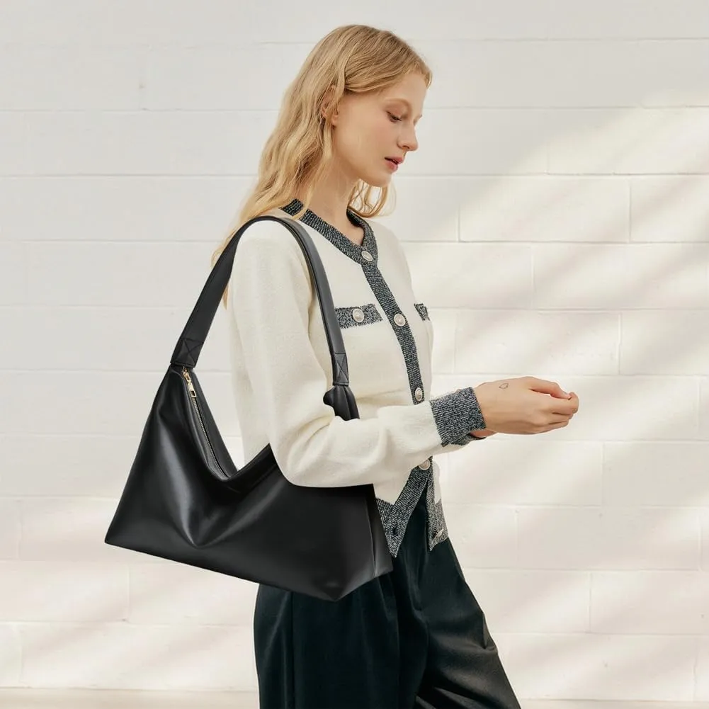 Slouchy Hobo Purses Women 2025 Trendy Spring Soft PU Leather Shoulder Bag Satchel Tote Handbags Travel Work Purse