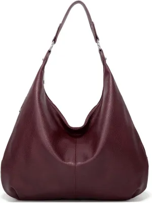 Slouchy Hobo Shoulder Bag for Women Genuine Leather Designer Top Handle Tote for Everyday Essentials