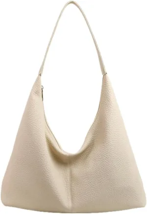 Slouchy PU Leather Crescent Hobo Bags Women Crossbody Purse Trendy Shoulder Bag Top-handle Satchels Travel Tote Handbag