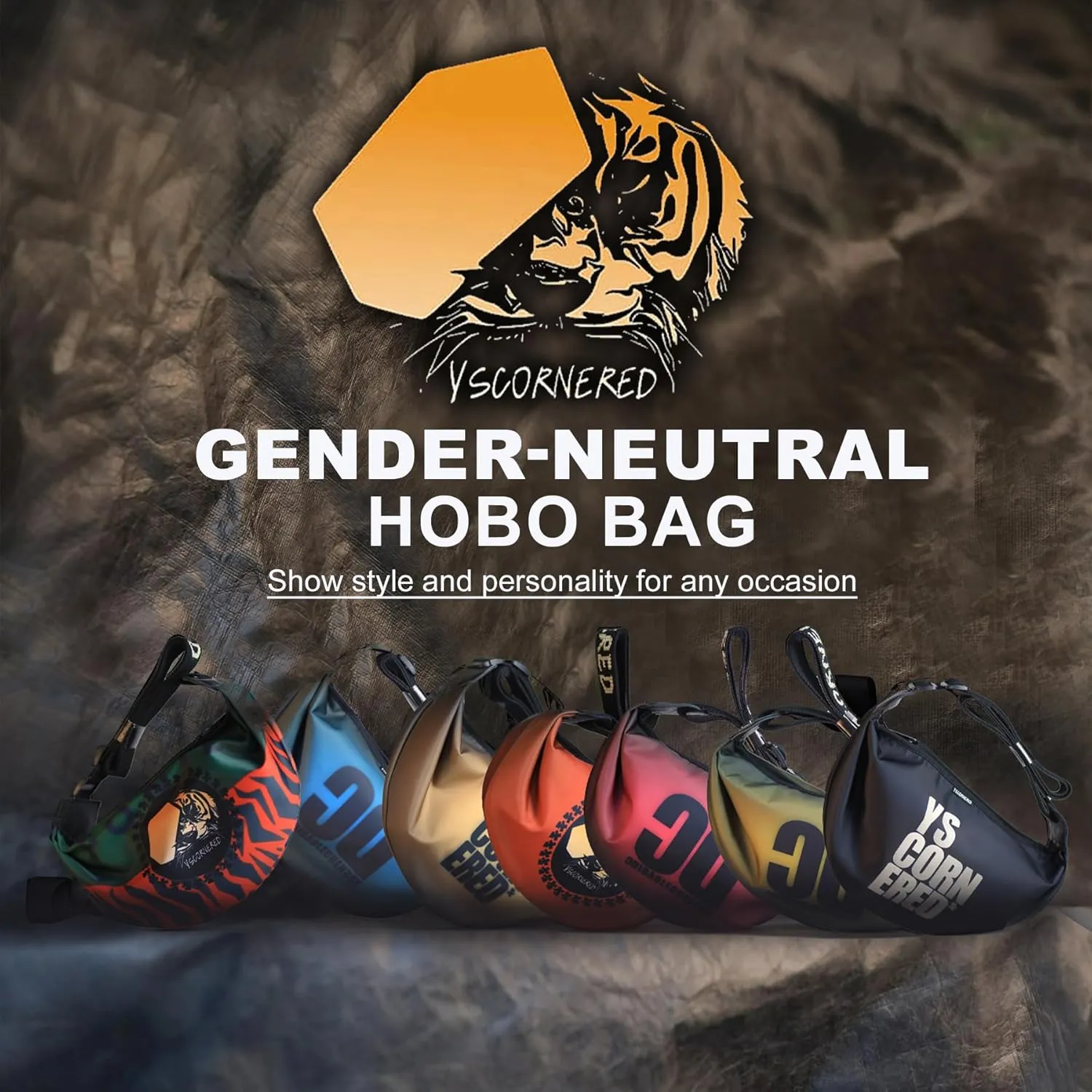 Small Crescent Crossbody Bag,Trendy Nlony Hobo Purse with Gradient Color,Lightweight Sling Bag for Women and Men Daily