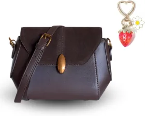 Small Crossbody Bag for Women Vegan Leather Elegant Suede Shoulder Purse Classic Small Hobo Shoulder Bag with Cute Strawberry Bag Charm