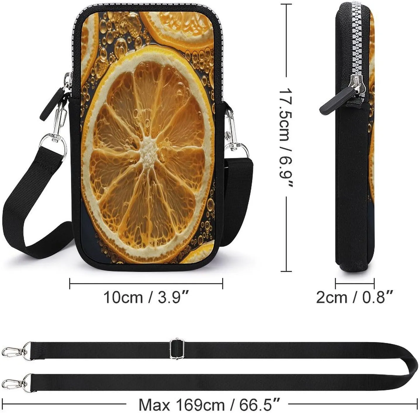 Small Crossbody Cell Phone Purse for Women,Clean Simple Leaves Printed Small Phone Bag with Adjustable Strap