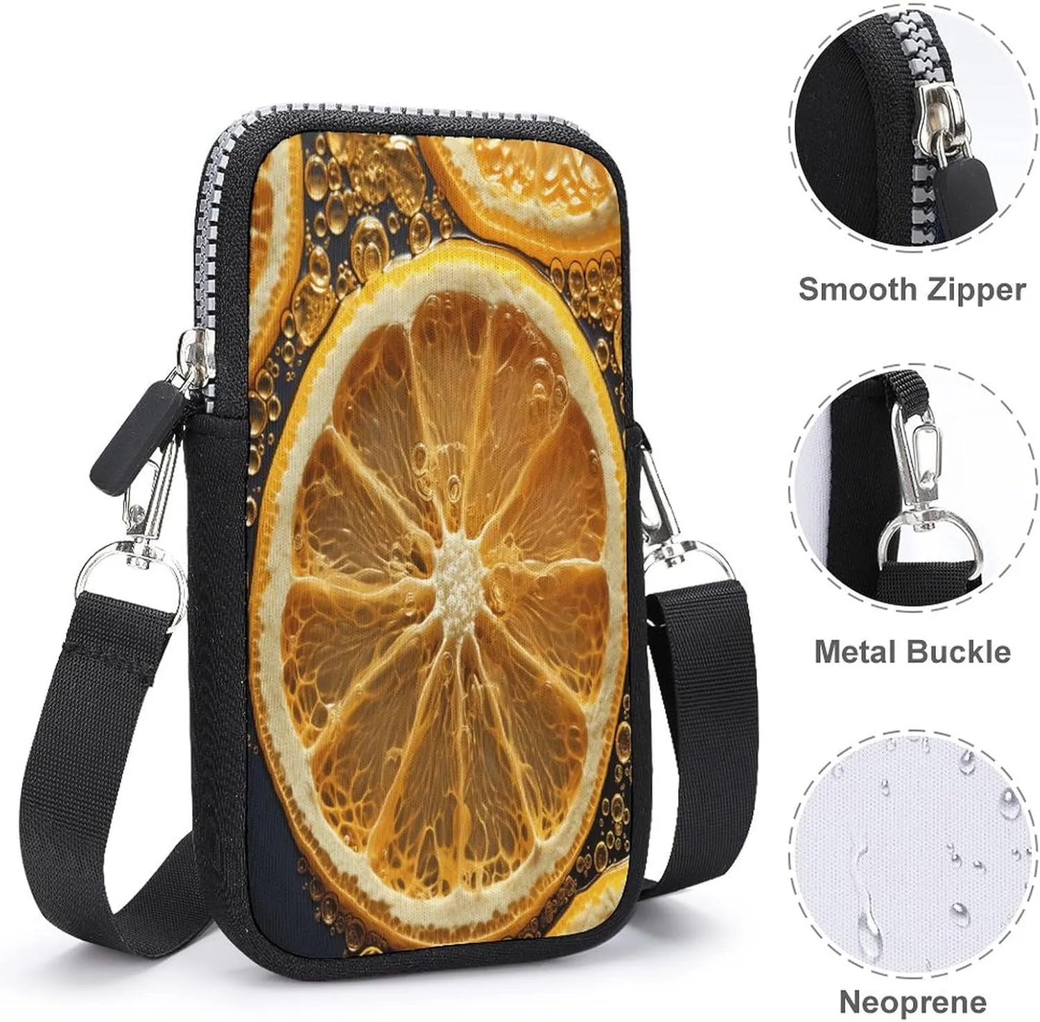 Small Crossbody Cell Phone Purse for Women,Clean Simple Leaves Printed Small Phone Bag with Adjustable Strap