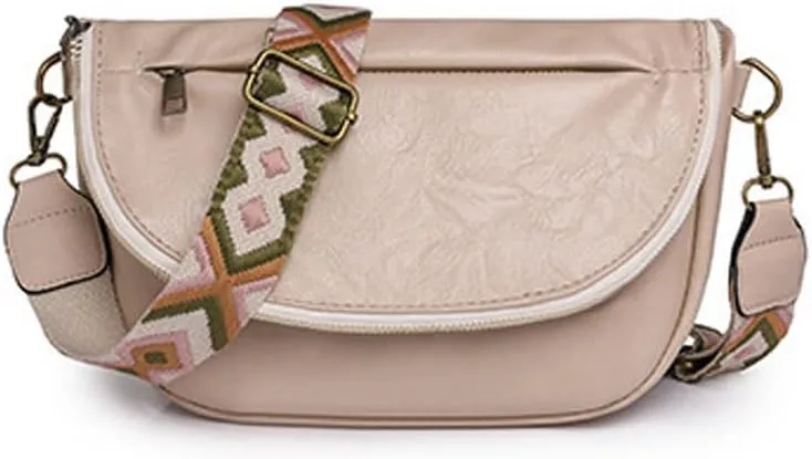 Small Crossbody Sling Bag Unisex Crescent Bag, Nylon Leather Handbags Hobo Bags for Women Shop And Travel