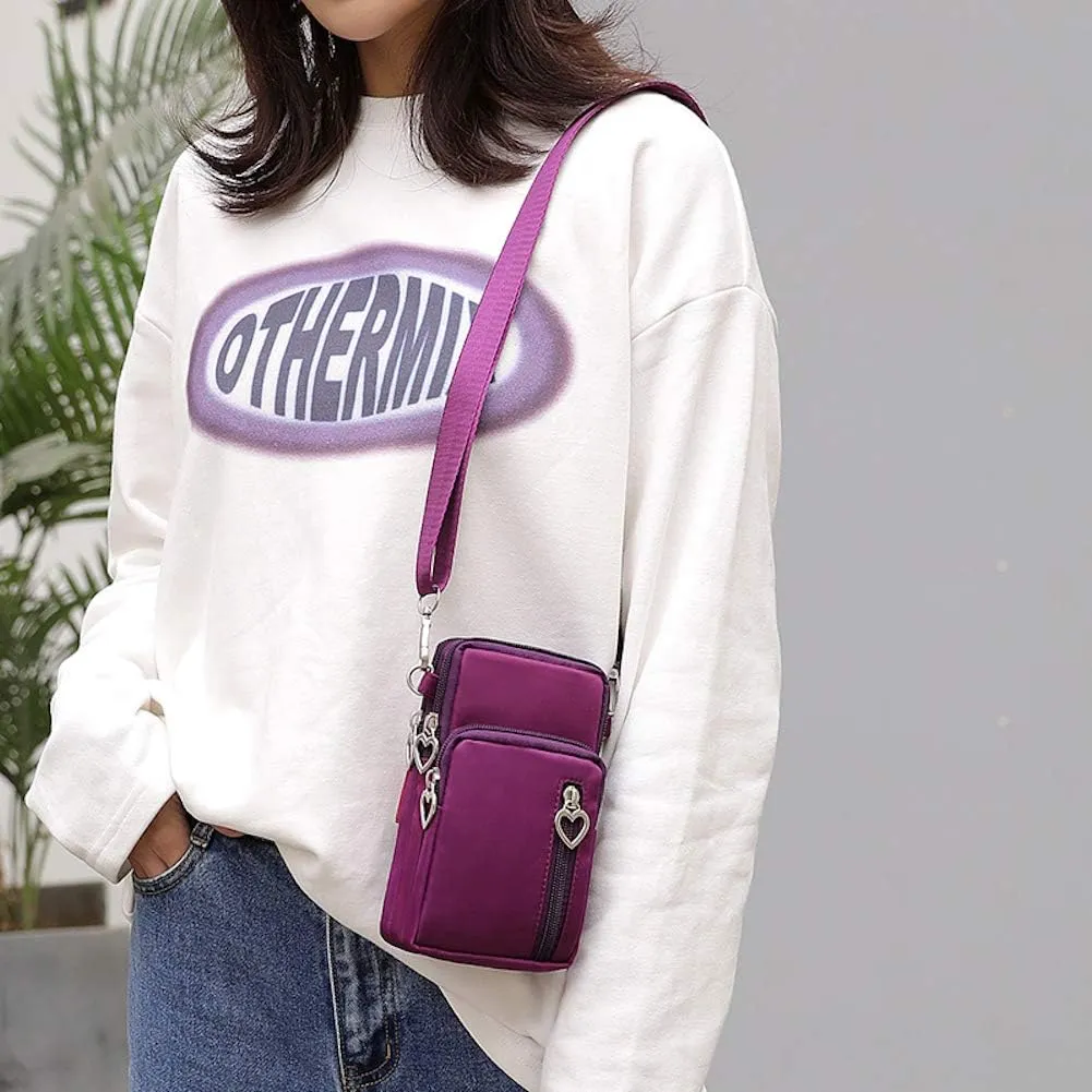 Small Crossbody Wallet Phone Bag Women Mini Crossbody Purse Cell Phone Shoulder Bag Mini Wallet Over Shoulder Strap