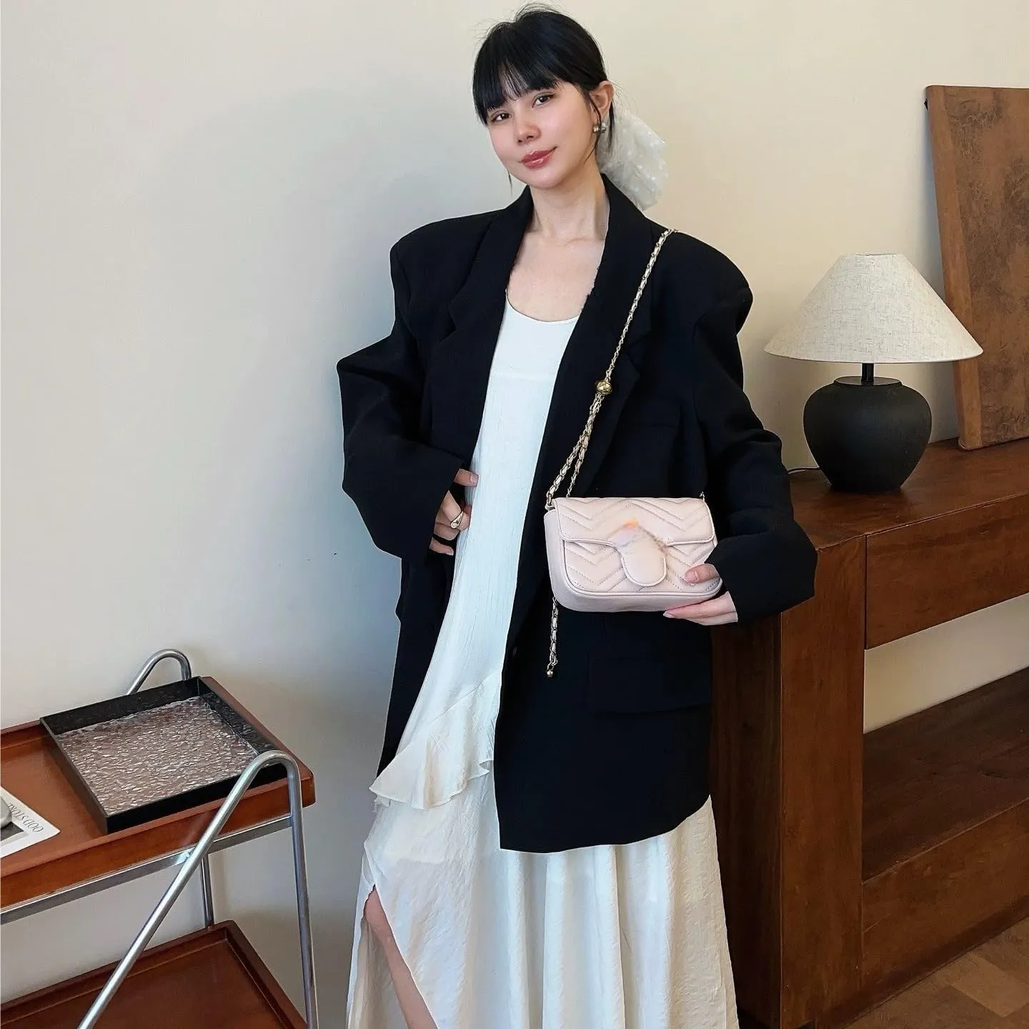 Small Quilted Crossbody Bag, Trendy Designer Shoulder Bag, Phone Wallet Purse for Women