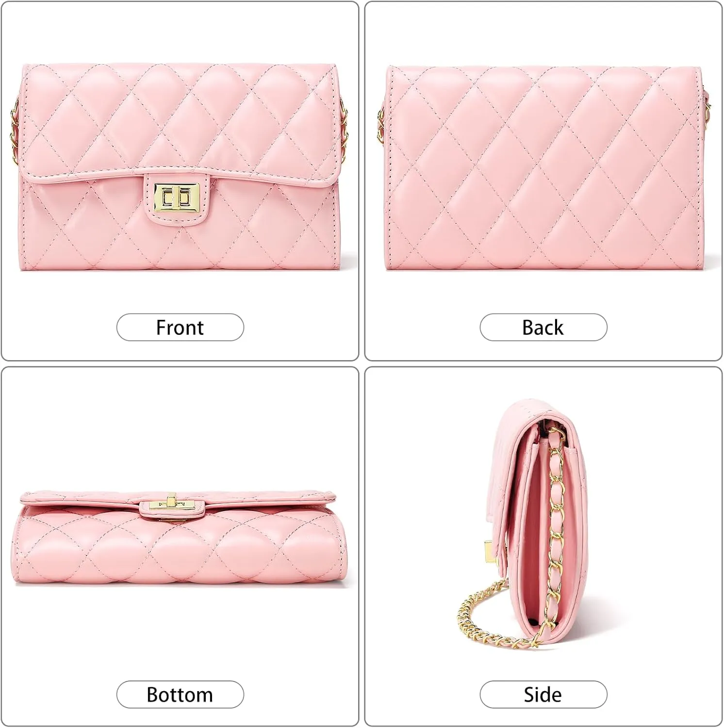 Small Quilted Crossbody Bags for Women Trendy Ladies Shoulder Bag Satchel HandBag Mini Purse Women