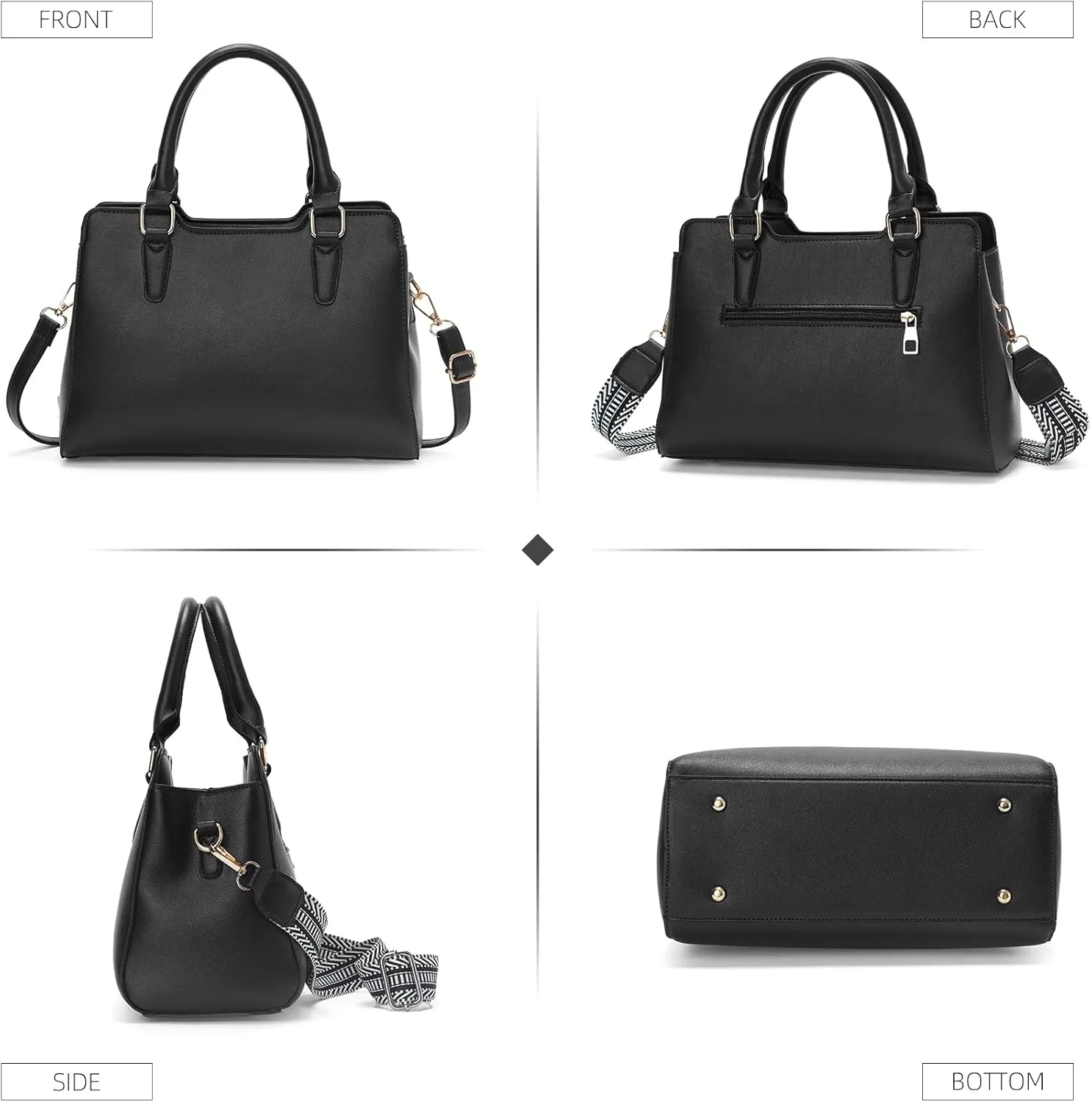 Small Satchel Purses for Women Ladies Handbags Women's Top-Handle Shoulder Bags PU Vegan Leather Tote Bag
