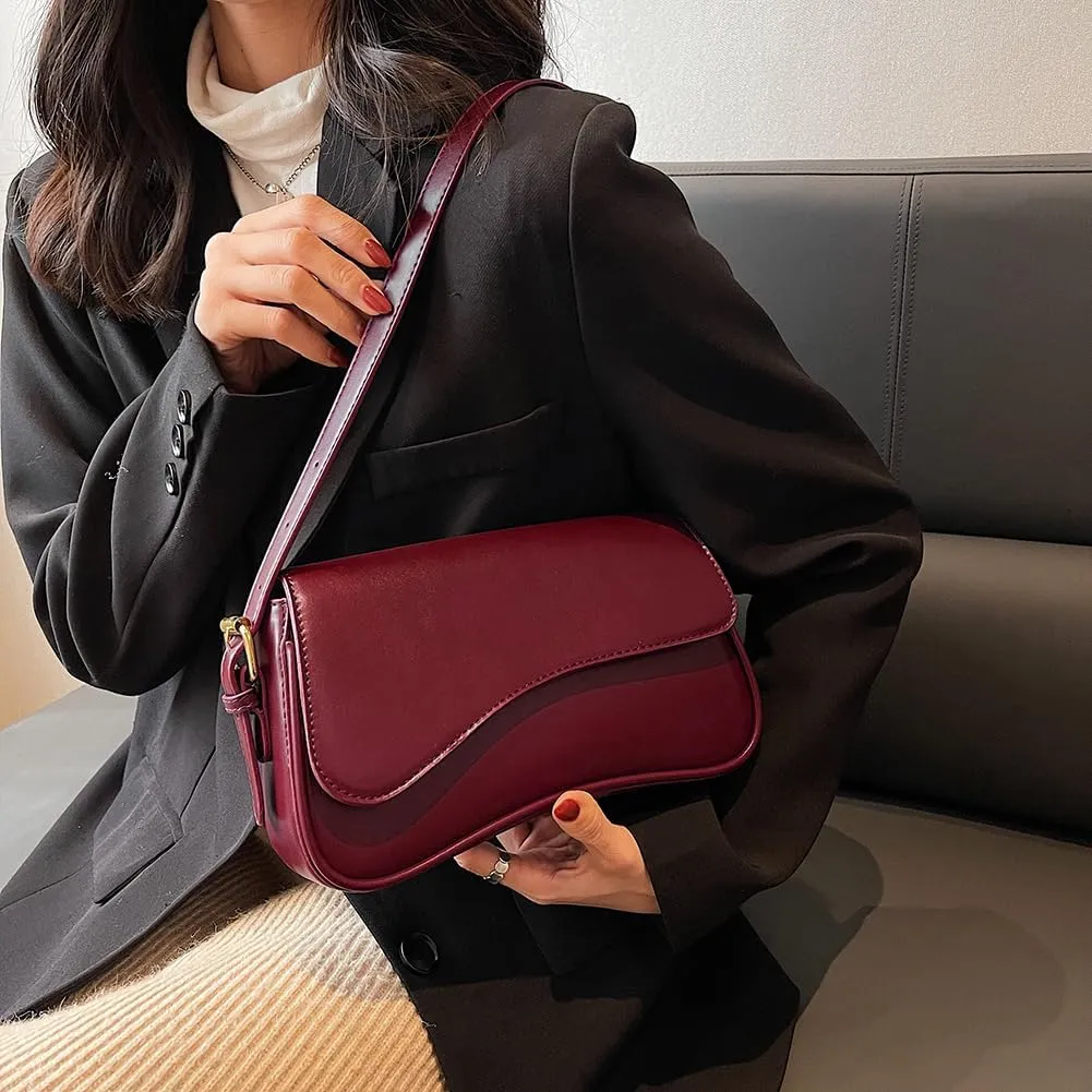Small Shoulder Bag Y2K Purse for Women Crocodile Handbag Clutch Purse Classic Retro Crossbody Bag Satchel
