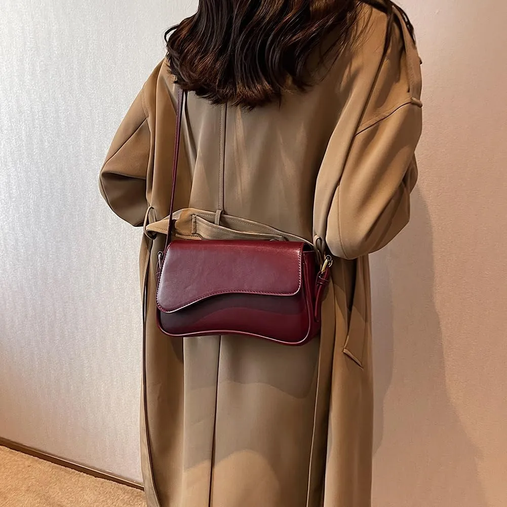 Small Shoulder Bag Y2K Purse for Women Crocodile Handbag Clutch Purse Classic Retro Crossbody Bag Satchel