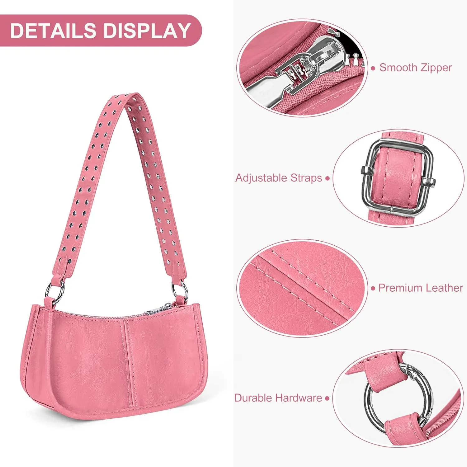 Small Shoulder Bag Y2K Purse for Women Trendy Crossbody Handbag Clutch Purse Classic Retro Satchel Bag