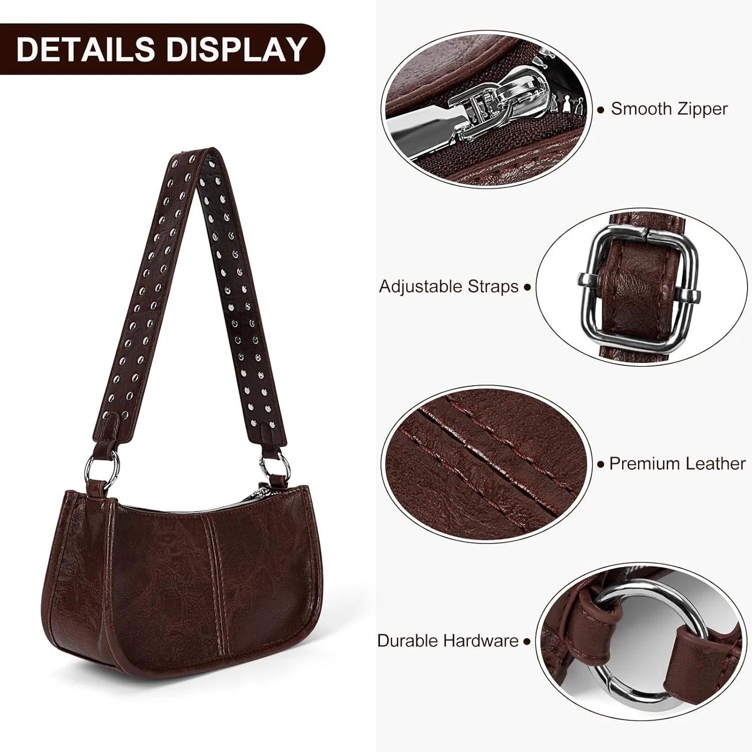 Small Shoulder Bag Y2K Purse for Women Trendy Crossbody Handbag Clutch Purse Classic Retro Satchel Bag