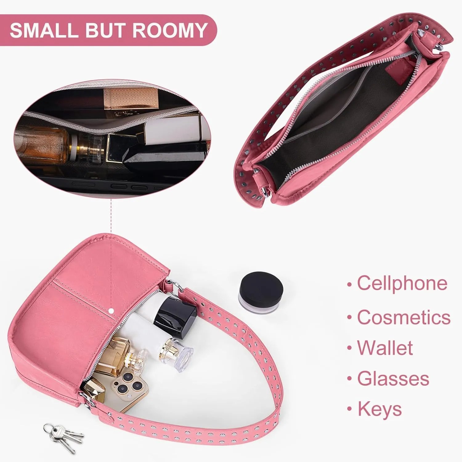 Small Shoulder Bag Y2K Purse for Women Trendy Crossbody Handbag Clutch Purse Classic Retro Satchel Bag